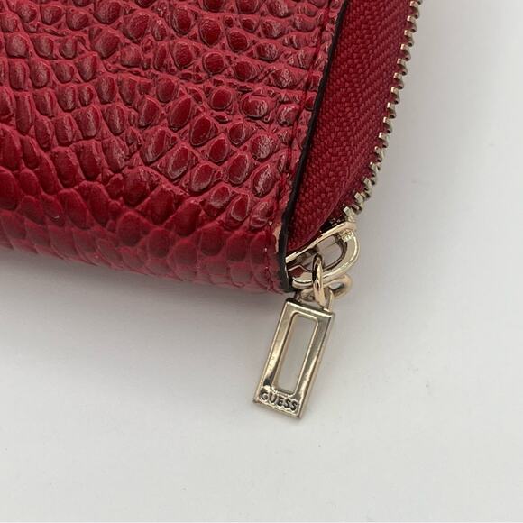 Vintage GUESS wallet Croc print Y2K Faux Leather Pink - Picture 5 of 7